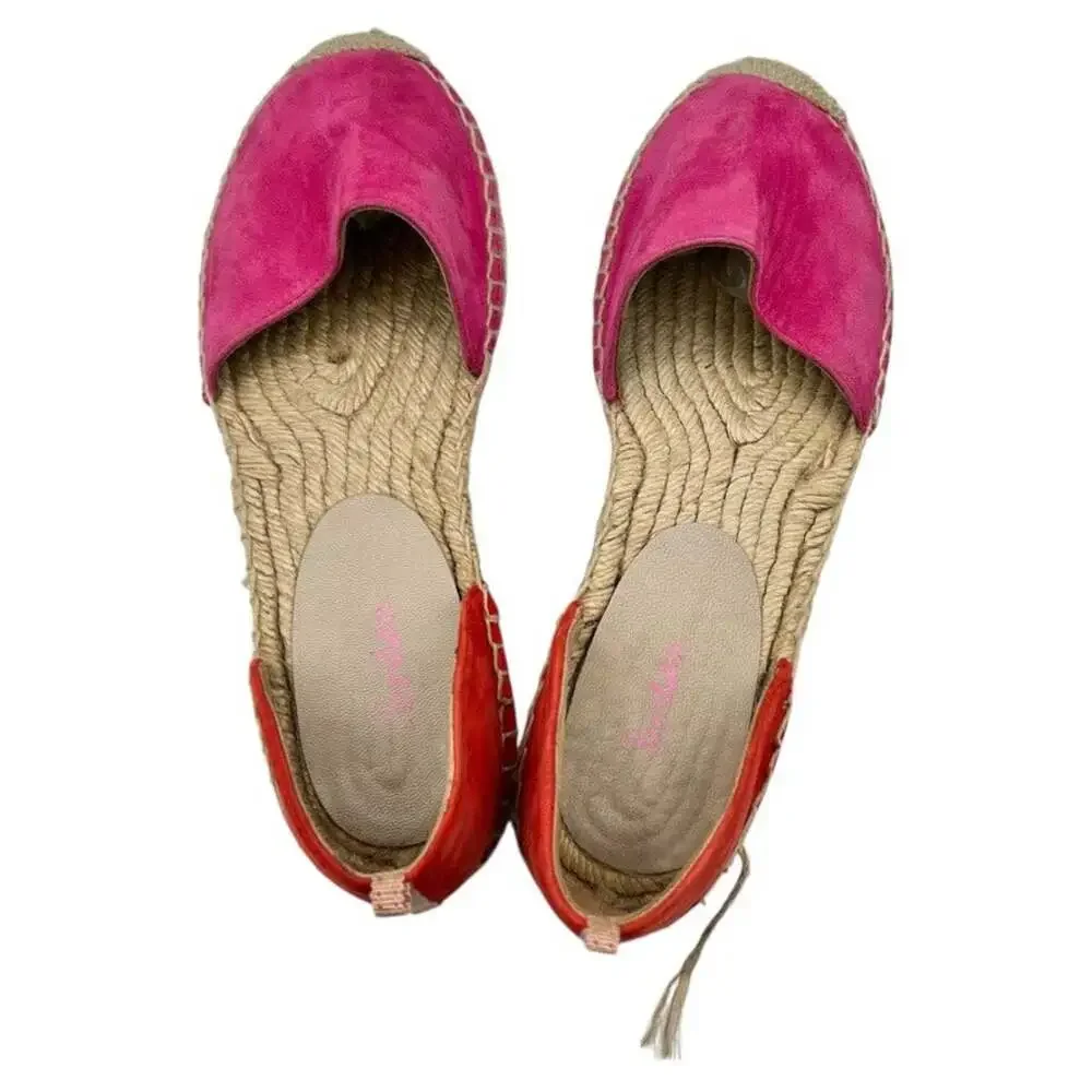 Boden Women's Pink D'orsay Slip On Espadrilles Flats Size EU 38 US 7